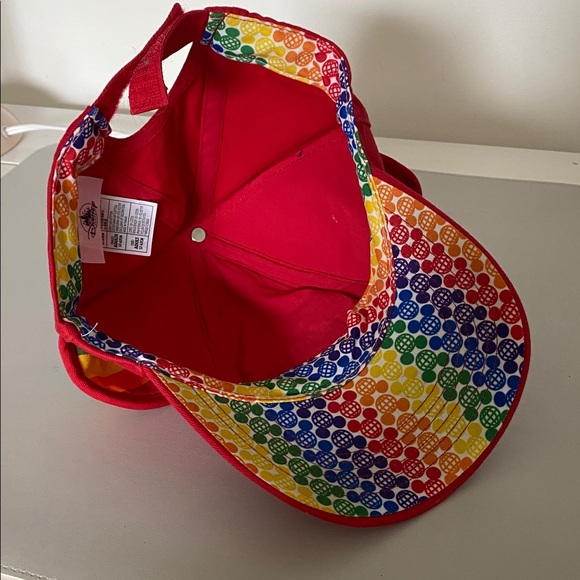 Disney Park Exclusive Pride Red Cap with Rainbow Mickey Ears - Picture 6 of 8